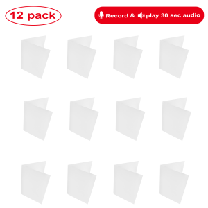 12 Pack Recording Business Blank Recordable Greeting Cards