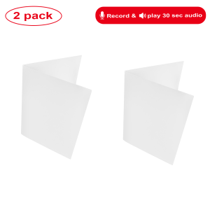 2 Pack Recording Business Blank Recordable Greeting Cards