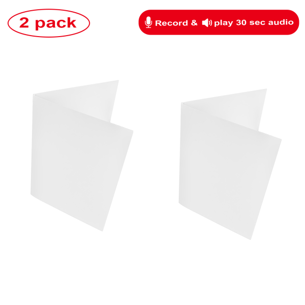 2 Pack Recording Business Blank Recordable Greeting Cards