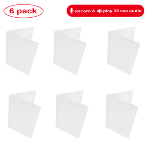 6 Pack Recording Business Blank Recordable Greeting Cards