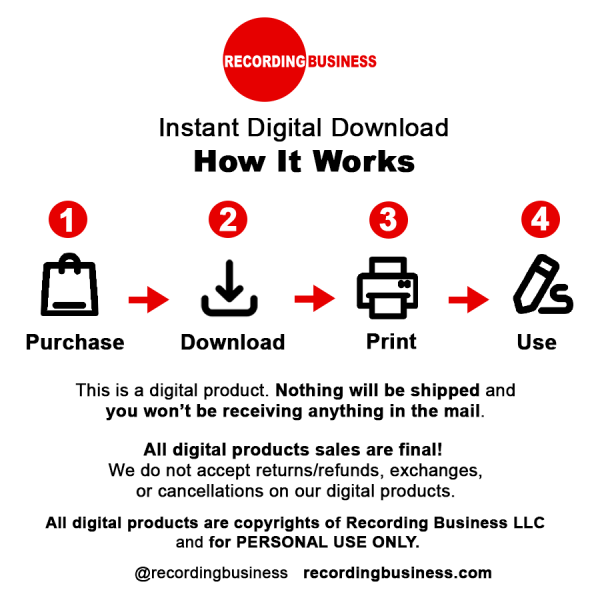Recording Business Instant Digital Download